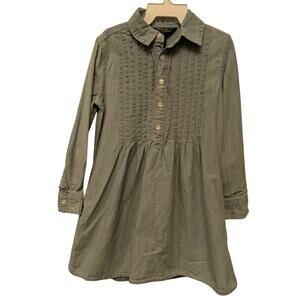 POLO Ralph Lauren Chambray Pintucked Mini Shirt Dress Girls 4/4T Preppy Collared